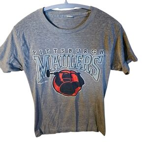 Pittsburgh Maulers Gray T-Shirt Vintage 1983 XS CL0019